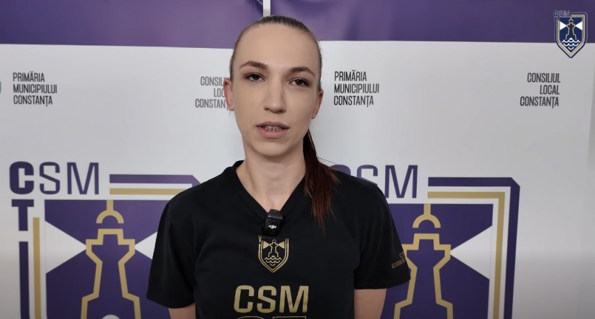 Andreea Cimpu. Sursa foto: captură Facebook (CSM Constanța)