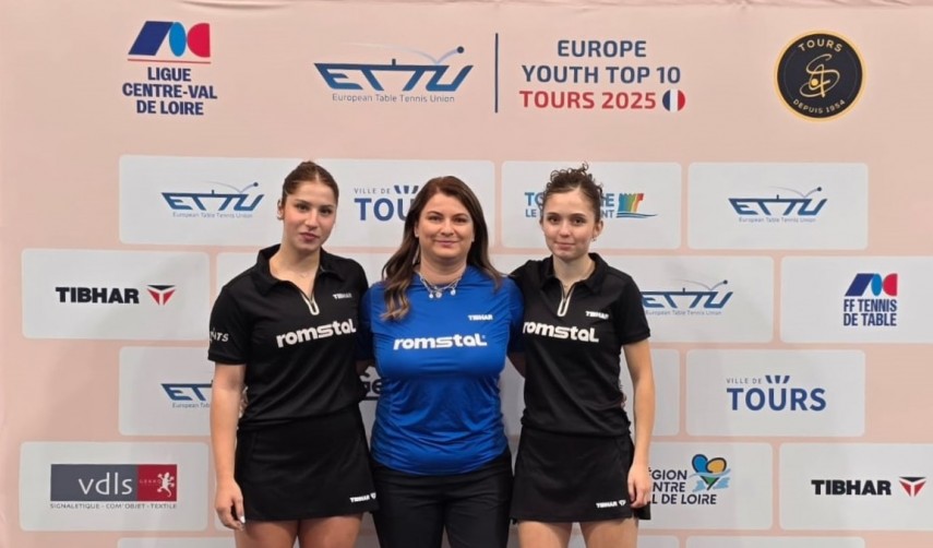 Bianca Mei-Roșu, Anamaria Sebe și Patricia Stoica. Sursa foto: Facebook (Federația Română de Tenis de Masă)