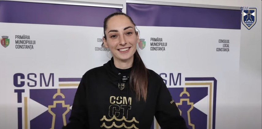 Anja Asonja. Sursa foto: captură Facebook (CSM Constanța)