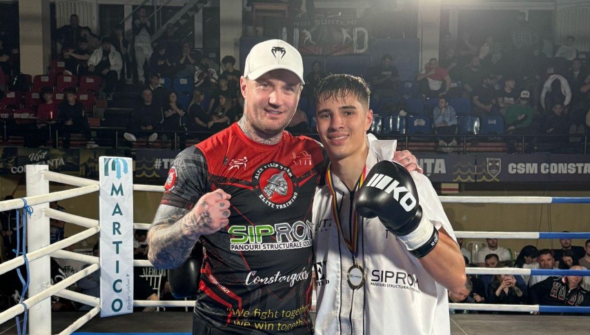 Cosmin Brumă și antrenorul său, Alex Filip. Sursa foto: Facebook (Cosmin Brumă)