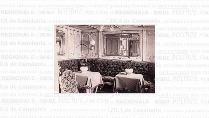 Interiorul unui salon al crucișătorului auxiliar „Regele Carol I”