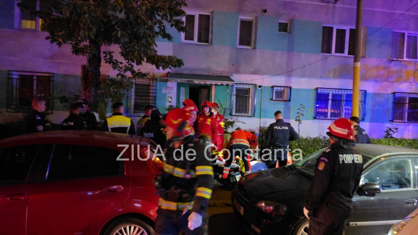 foto video incendiu violent intr un bloc din zona tomis nord din constanta o victima resuscitata mai