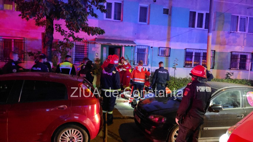foto video incendiu violent intr un bloc din zona tomis nord din constanta o victima resuscitata mai