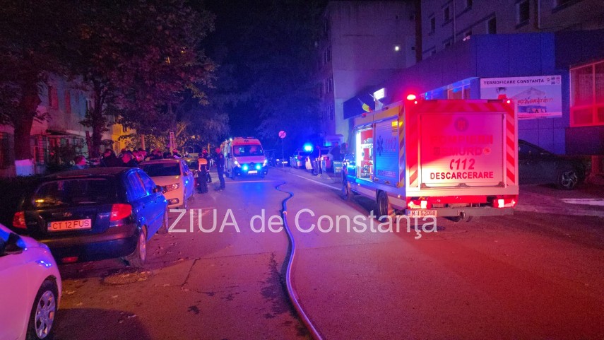 foto video incendiu violent intr un bloc din zona tomis nord din constanta o victima resuscitata mai
