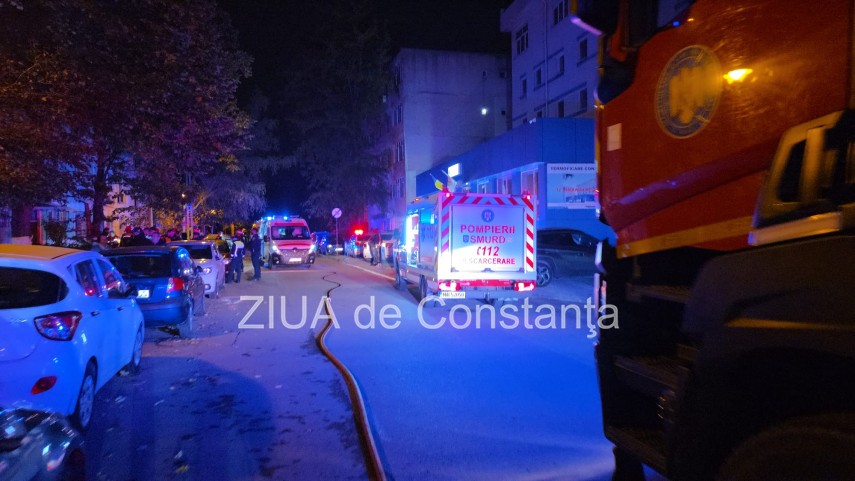 foto video incendiu violent intr un bloc din zona tomis nord din constanta o victima resuscitata mai