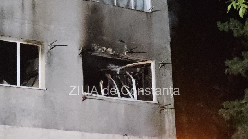 foto video incendiu violent intr un bloc din zona tomis nord din constanta o victima resuscitata mai
