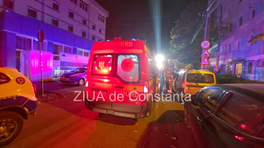 foto video incendiu violent intr un bloc din zona tomis nord din constanta o victima resuscitata mai