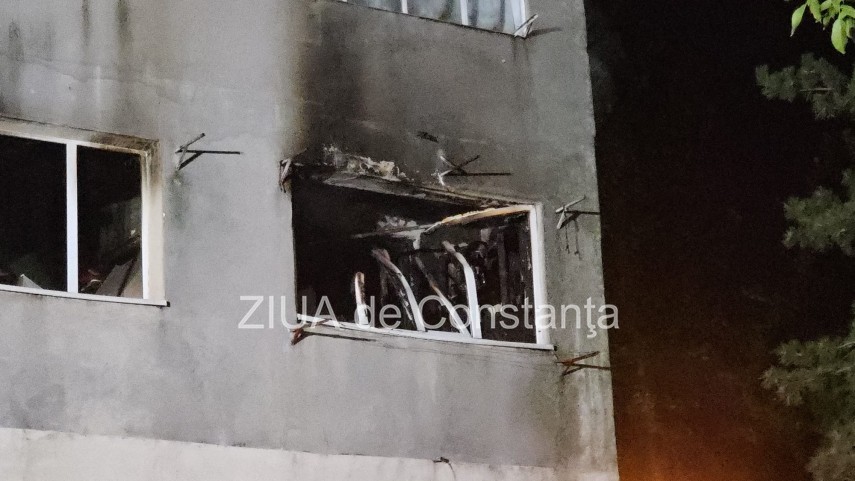 foto video incendiu violent intr un bloc din zona tomis nord din constanta o victima resuscitata mai