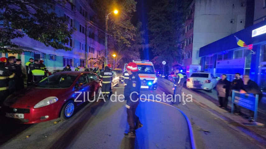 foto video incendiu violent intr un bloc din zona tomis nord din constanta o victima resuscitata mai