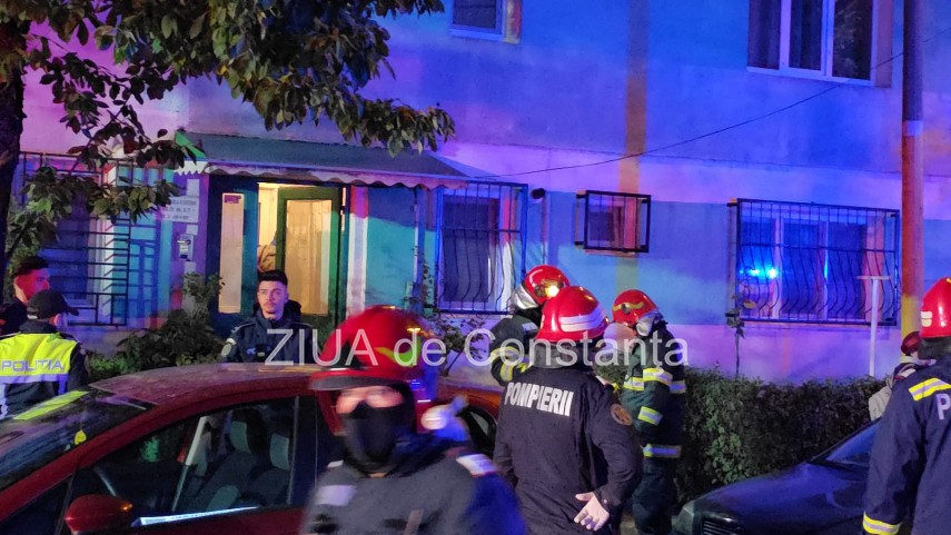 foto video incendiu violent intr un bloc din zona tomis nord din constanta o victima resuscitata mai