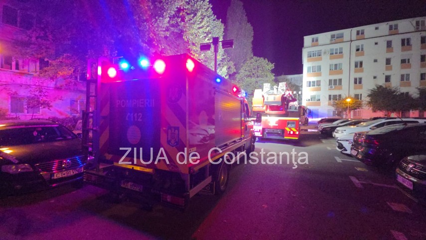 foto video incendiu violent intr un bloc din zona tomis nord din constanta o victima resuscitata mai