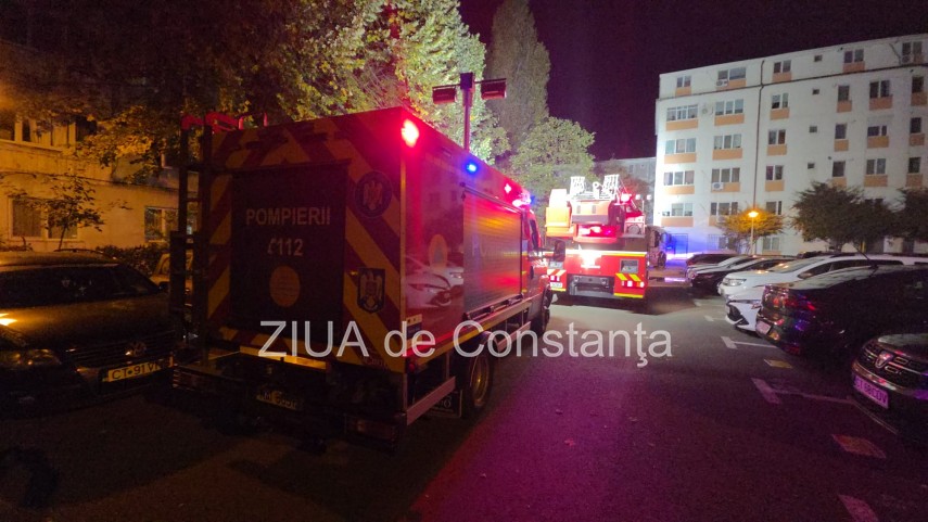 foto video incendiu violent intr un bloc din zona tomis nord din constanta o victima resuscitata mai