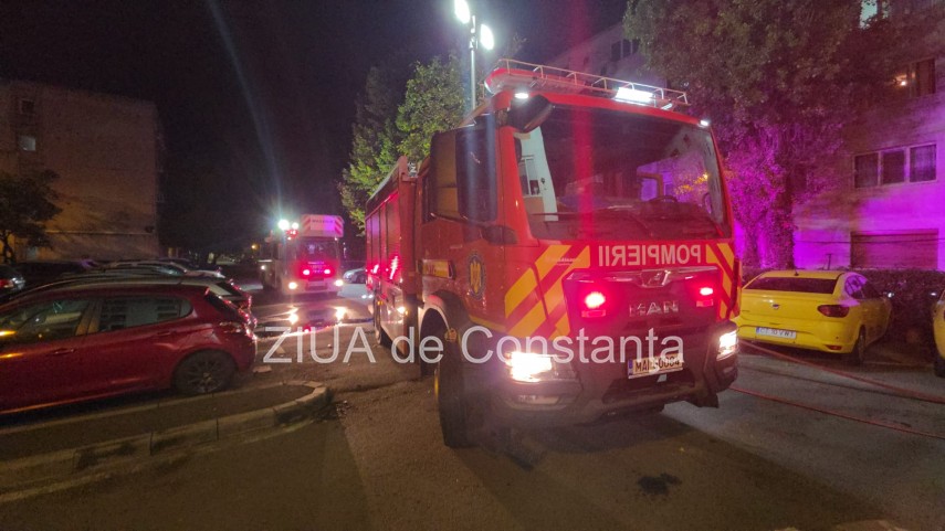 foto video incendiu violent intr un bloc din zona tomis nord din constanta o victima resuscitata mai