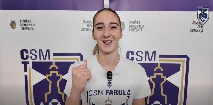 Bianca Jeileanu. Sursa foto: captură Facebook (CSM Constanța)