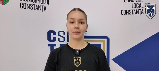Jovana Biberdzic. Sursa foto: captură Facebook (CSM Constanța)