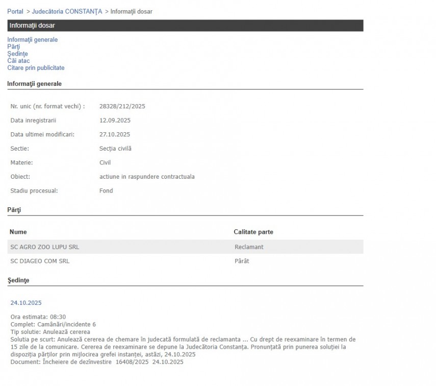 Portalul Instanțelor de Judecată