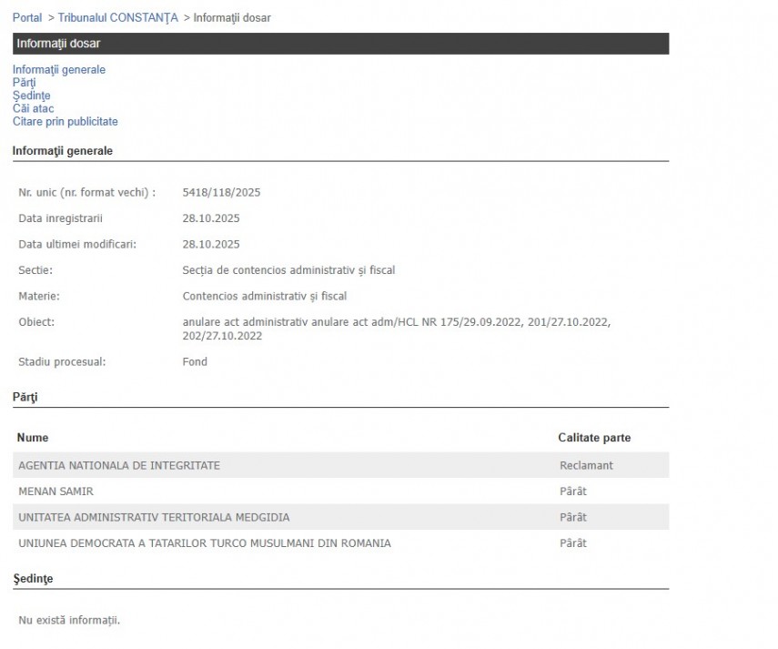 Portalul Instanțelor de Judecată