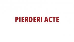 Anunț de pierdere certificat IMO  