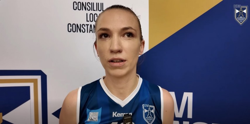 Andreea Cimpu. Sursa foto: captură Facebook (CSM Constanța)