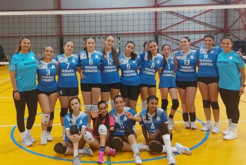 CS Axiopolis Cernavodă. Sursa foto: Facebook (Cernavodă Volei)
