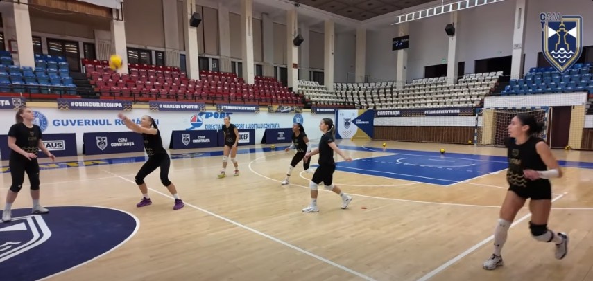 Antrenament CSM Constanța. Sursa foto: captură Facebook (CSM Constanța)
