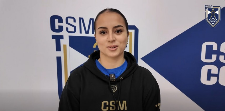 Andreea Minca Cristea. Sursa foto: captură Facebook (CSM Constanța)