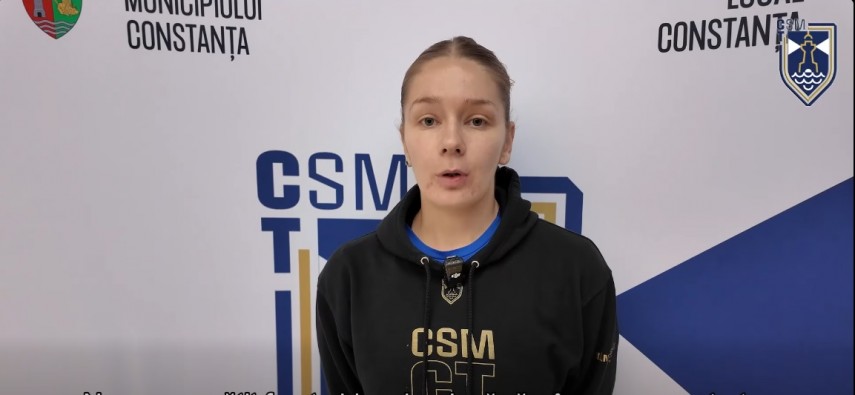 Jovana Biberdzic. Sursa foto: captură Facebook (CSM Constanța)