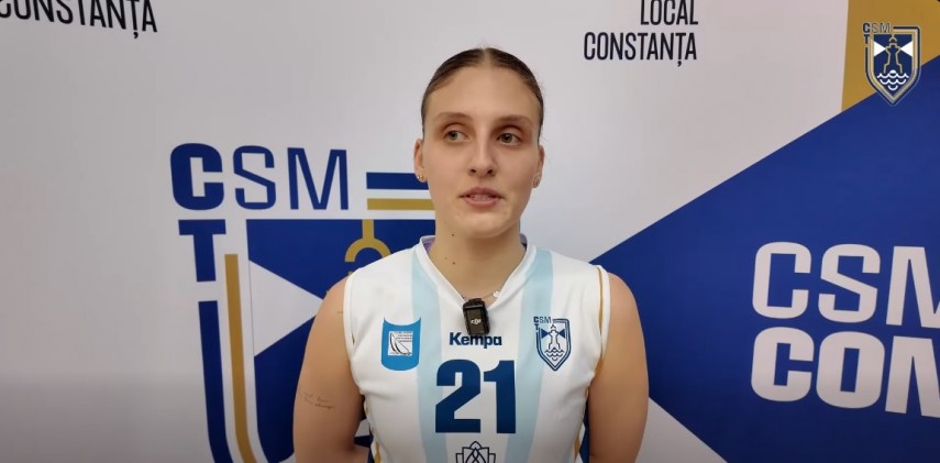 Alexandra Spînoche. Sursa foto: captură Facebook (CSM Constanța)