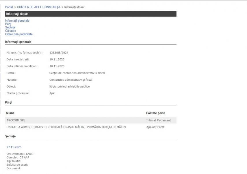 Portalul Instanțelor de Judecată