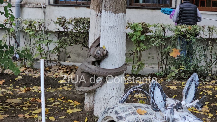 FOTO+VIDE:  Fotoreportaj. Gradina care prinde viata din lucruri uitate, in Constanta   