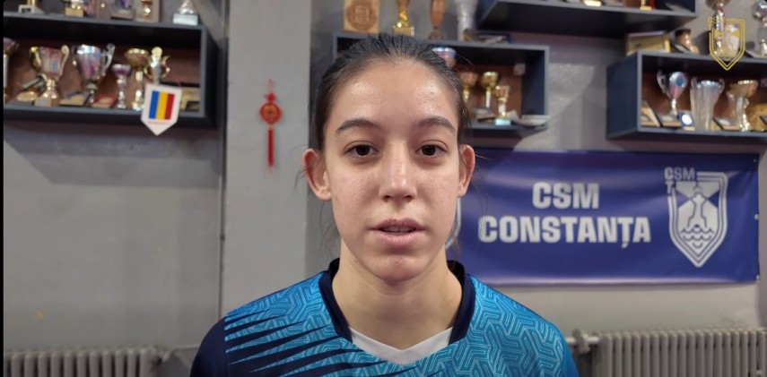 Andreea Teglas. Sursa foto: captură Facebook (CSM Constanța)