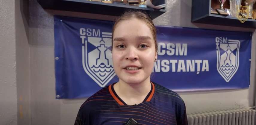 Elena Zaharia. Sursa foto: captură Facebook (CSM Constanța)