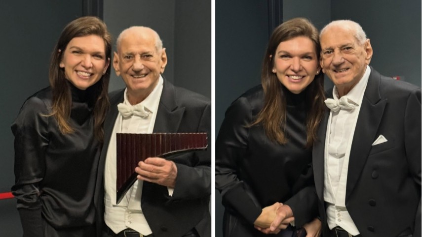 Simona Halep și Gheorghe Zamfir. Sursa foto: Facebook (Simona Halep) 