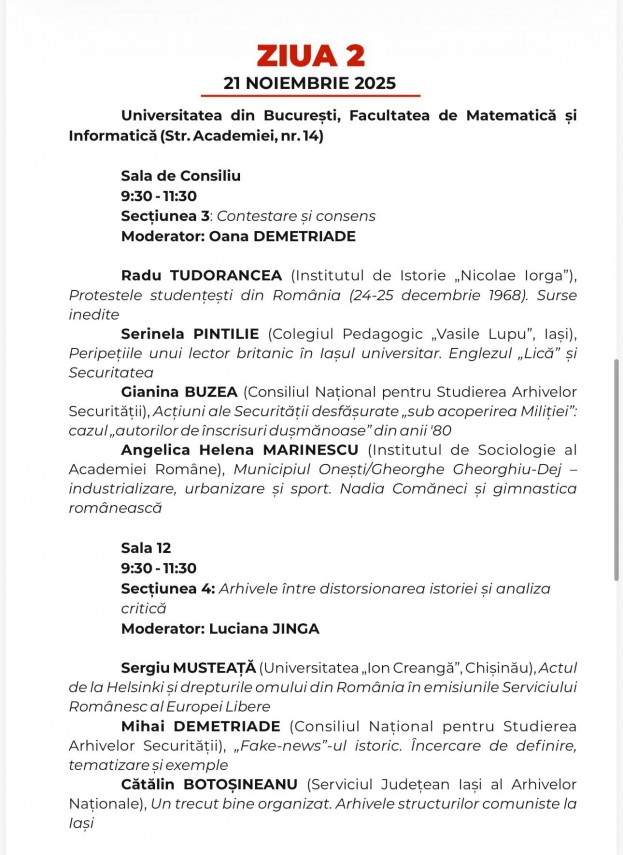 cnsas conferinta nationala comunismul romanesc editia a 14 a are loc pe 20 21 noiembrie 2025 cum arata cnsas conferinta nationala comunismul romanesc editia a 14 a are loc pe 20 21 noiembrie 2025 cum arata