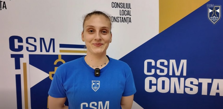 Alexandra Spînoche. Sursa foto: captură Facebook (CSM Constanța)