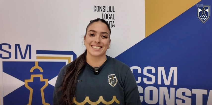 Gabriella Rocha. Sursa foto: captură Facebook (CSM Constanța)