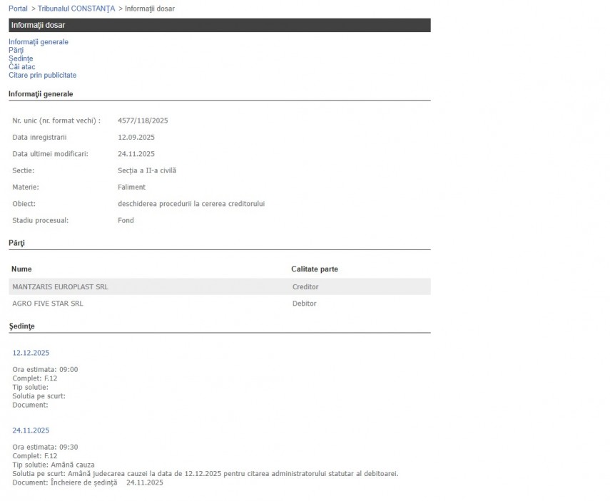 Portalul Instanțelor de Judecată