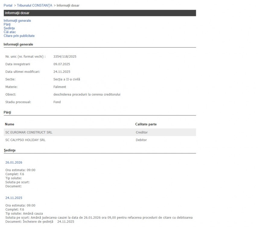 Portalul Instanțelor de Judecată