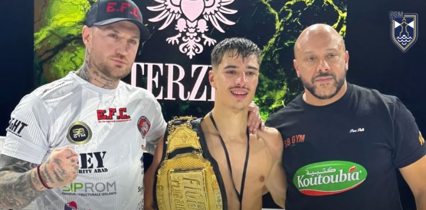 Alex Filip, Cosmin Brumă și Said El Badaoui. Sursa foto: captură Facebook (CSM Constanța)