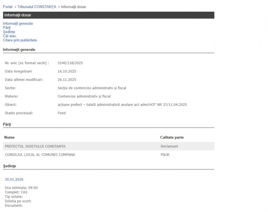 Portalul Instanțelor de Judecată