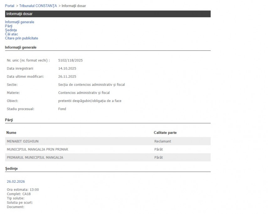 Portalul Instanțelor de Judecată