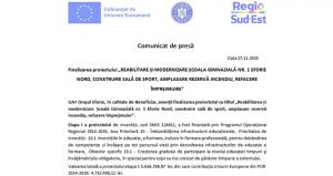 Comunicat de presă Eforie Nord