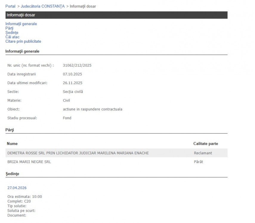 Portalul Instanțelor de Judecată