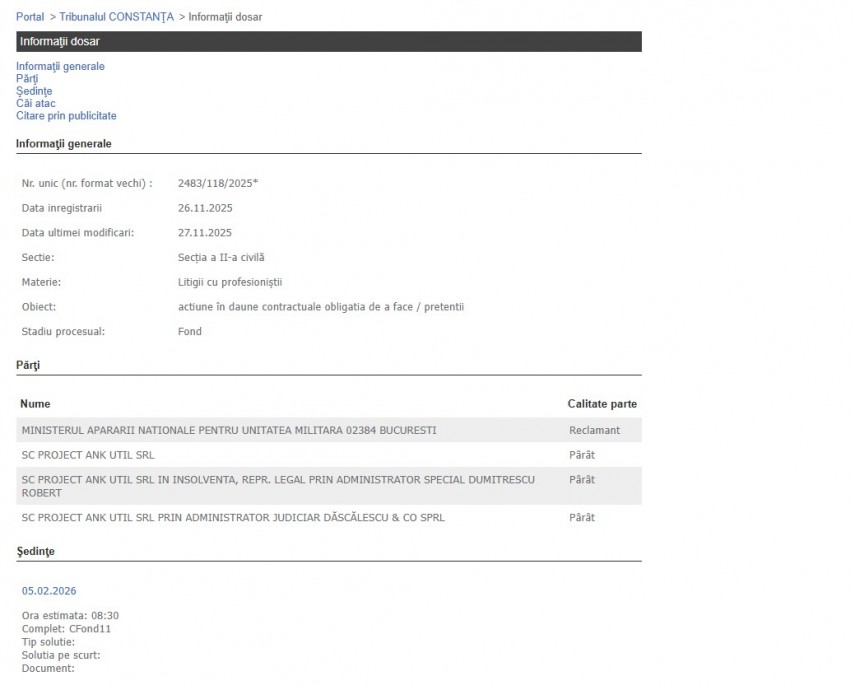 Portalul Instanțelor de Judecată