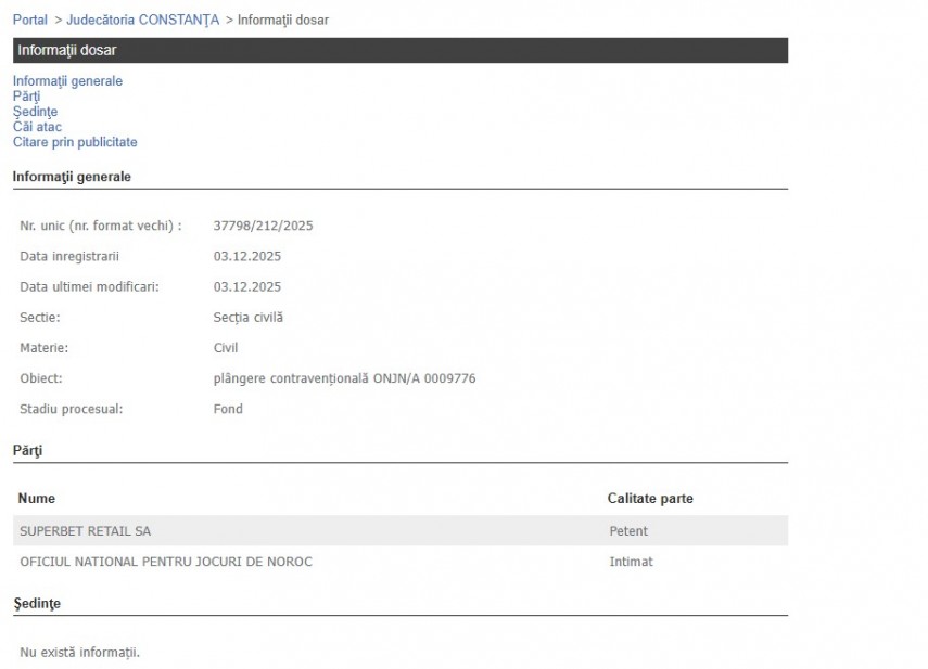 Portalul Instanțelor de Judecată