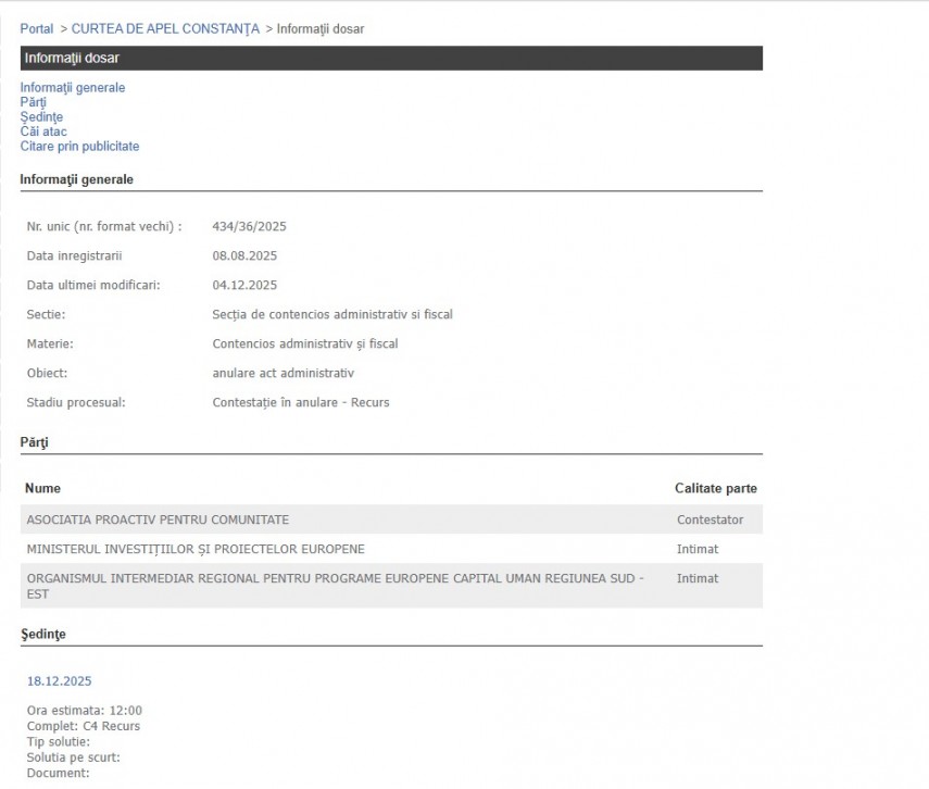 Portalul Instanțelor de Judecată