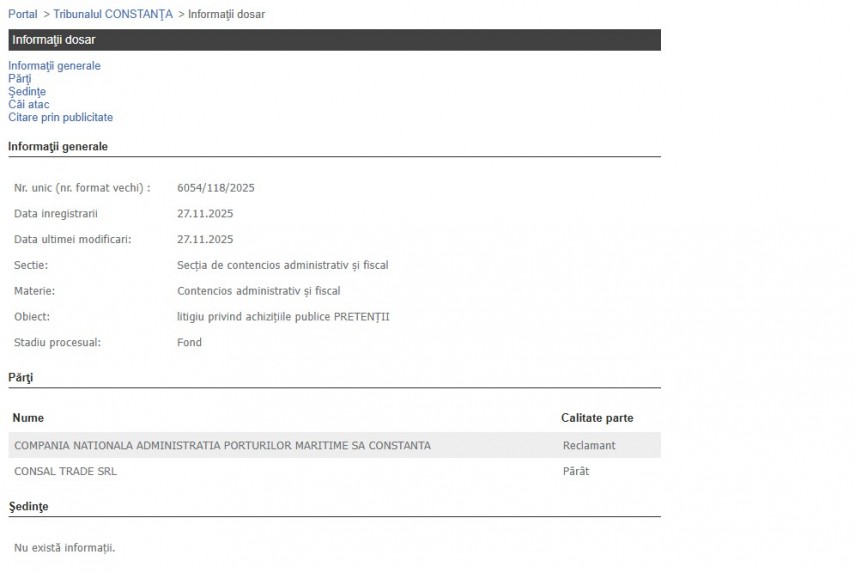 Portalul Instanțelor de Judecată