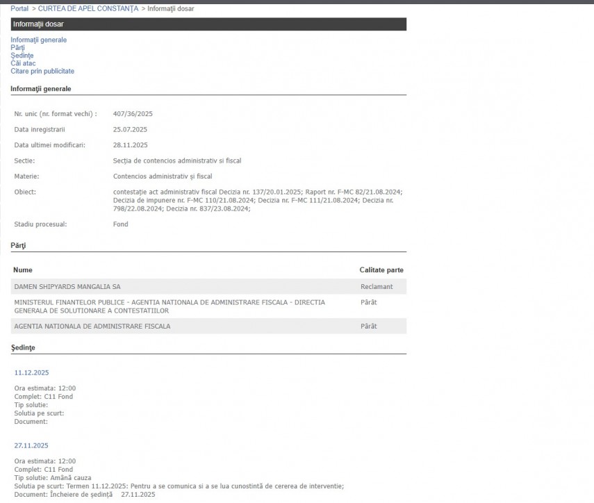 Portalul Instanțelor de Judecată