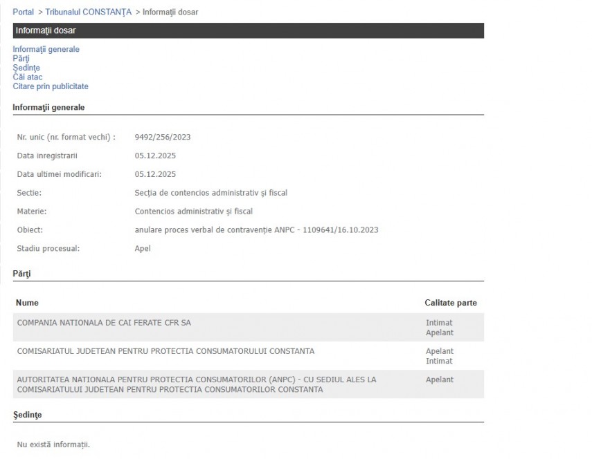 Portalul Instanțelor de Judecată