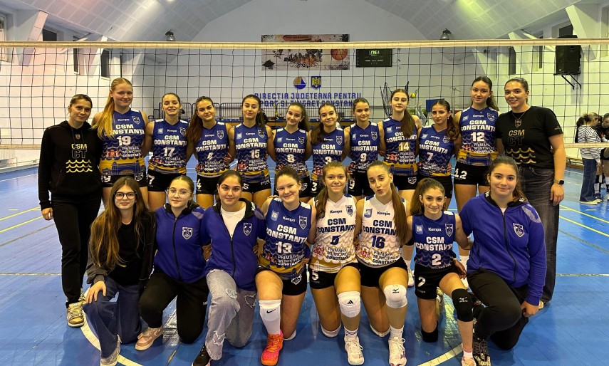 Echipa de volei speranțe a CSM Constanța. Sursa foto: Facebook (CSM Constanța)